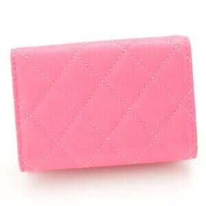 Chanel Coco Mark Caviar Wallet Pink Skin